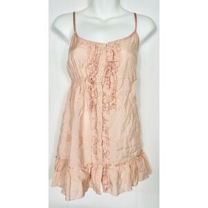 Vintage Wet Seal Womens Y2K Babydoll Top Size XL Preppy Coquette Feminine Ruffle